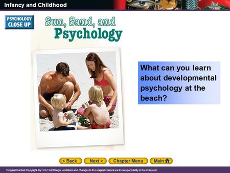 What can you learn about developmental psychology at the beach?