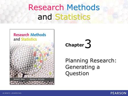 Planning Research: Generating a Question