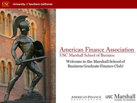 Welcome to the Marshall School of Business Graduate Finance Club!