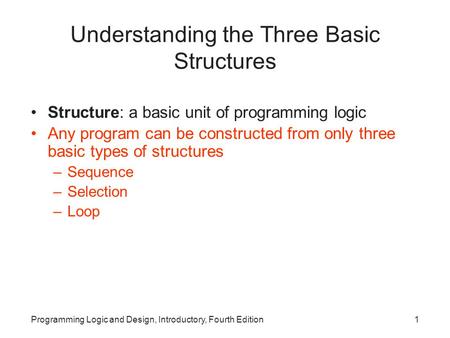 Understanding the Three Basic Structures