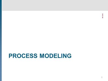 PROCESS MODELING 1. 2 Process modeling - theory Definition  What is process modeling?  The description of the sequence of activities executed in a process.
