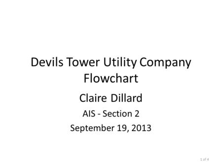 Devils Tower Utility Company Flowchart