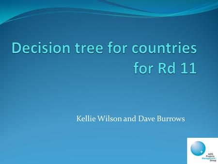 Kellie Wilson and Dave Burrows. Apply for Rd 11? Yes/No? Issues to consider: Is the country ready to implement a significant program of activities to.