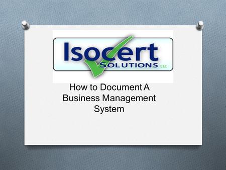 How to Document A Business Management System