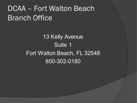 DCAA – Fort Walton Beach Branch Office
