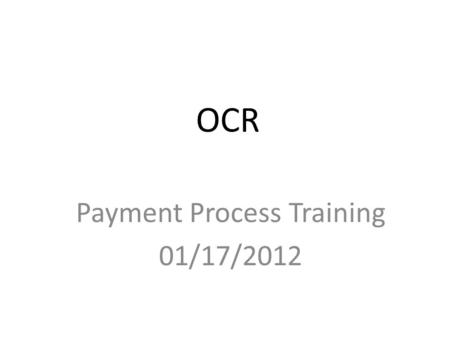 OCR Payment Process Training 01/17/2012. Article 9 – Compensation and Payment General Conditions – Article 9 – 9.1 Preconstruction Stage Compensation.