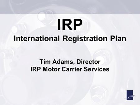 International Registration Plan