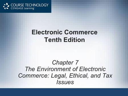 Electronic Commerce Tenth Edition