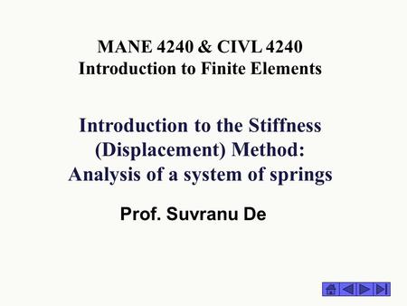 Introduction to Finite Elements