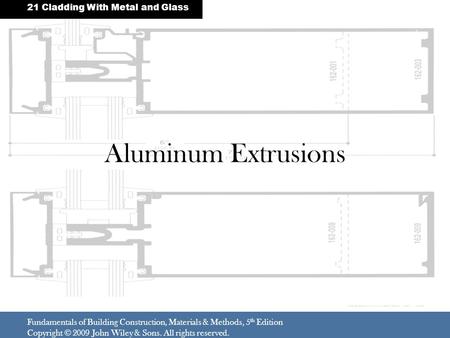 Aluminum Extrusions 21 Cladding With Metal and Glass