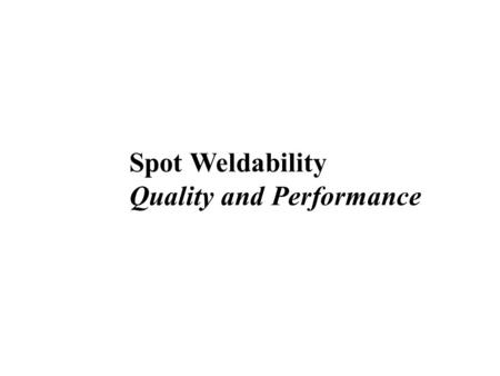Quality and Performance