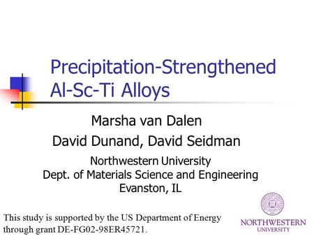 Precipitation-Strengthened Al-Sc-Ti Alloys