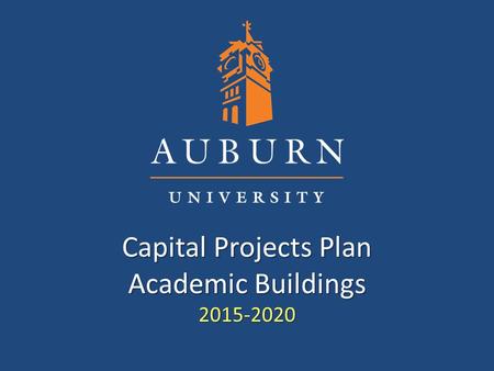 Capital Projects Plan Academic Buildings 2015-2020.