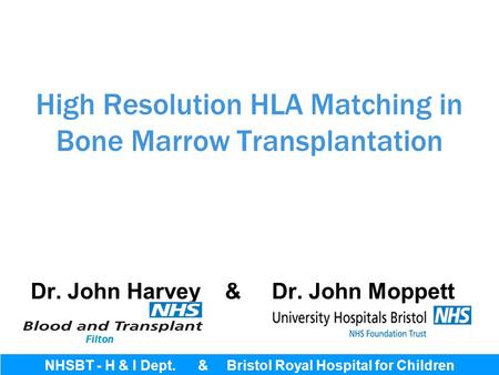 High Resolution HLA Matching in Bone Marrow Transplantation