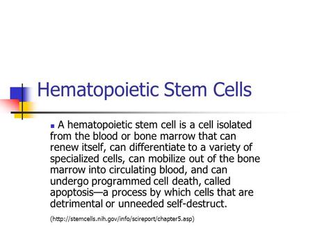 Hematopoietic Stem Cell Transplantation Ppt Video Online Download