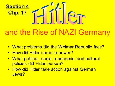 and the Rise of NAZI Germany