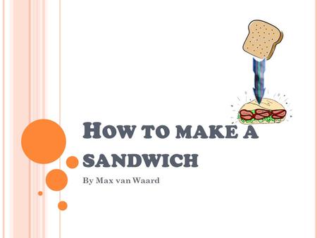H OW TO MAKE A SANDWICH By Max van Waard. I NGREDIENTS + EQUIPMENT Ingredients Equipment 2 slices of bread. Knife Butter cutting board Filling Main ingredient.