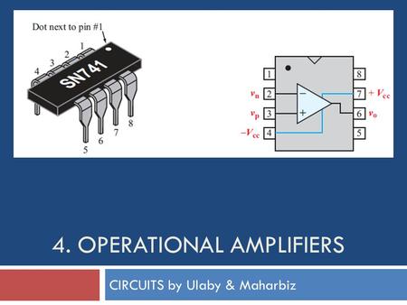 4. OPERATIONAL AMPLIFIERS CIRCUITS by Ulaby & Maharbiz.