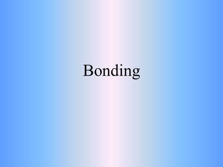 Bonding. Why do Atoms Bond? Atoms bond when their valence electrons interact Generally, atoms join to form bonds so that each atom has a full outermost.