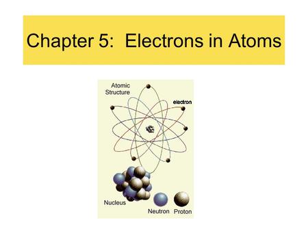 Chapter 5: Electrons in Atoms