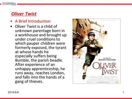 Oliver Twist A Brief Introduction