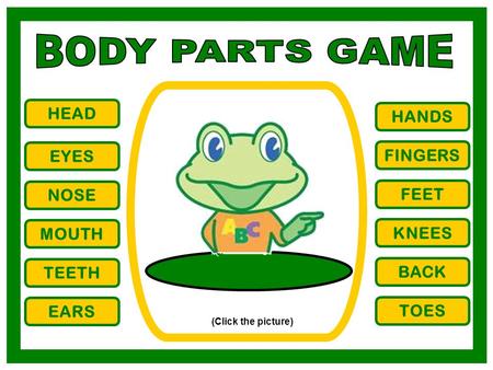 BODY PARTS GAME HEAD HANDS EYES FINGERS NOSE FEET MOUTH KNEES TEETH