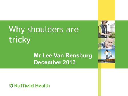 Why shoulders are tricky Mr Lee Van Rensburg December 2013.
