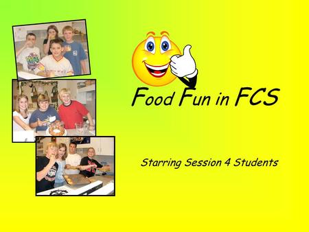 F ood F un in FCS Starring Session 4 Students Orange Julius 6 oz. can frozen concentrated orange juice 1 cup milk 1 cup water ¼ - ½ cup granulated sugar.