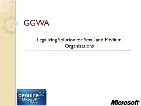 Legalizing Solution for Small and Medium Organizations