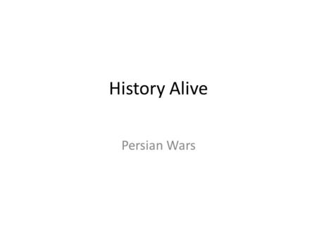 History Alive Persian Wars.