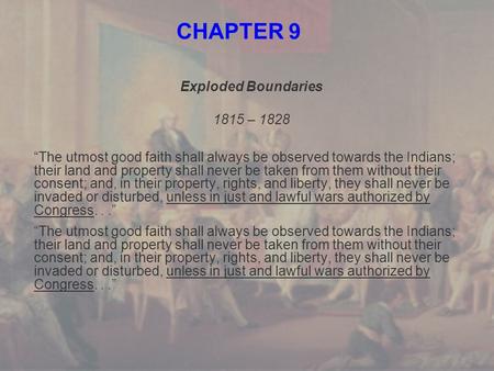 CHAPTER 9 Exploded Boundaries 1815 – 1828
