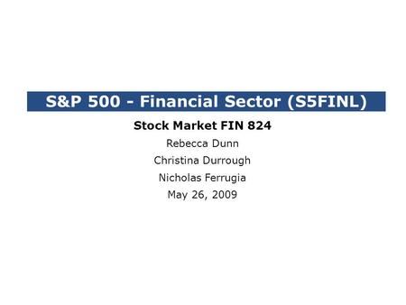 S&P Financial Sector (S5FINL)