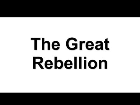 The Great Rebellion. August 9, 2009The Great Rebellion2 The Rebellion Begins The story of the rebellion begins with four men. (Num 16:1) The story of.