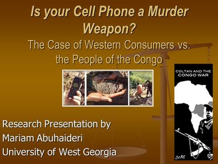 Research Presentation by Mariam Abuhaideri University of West Georgia