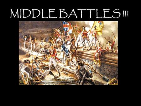 MIDDLE BATTLES !!!. “For an awful moment we were at a standstill. There in the early mists of the February morning in our cow pasture, where I’d been.
