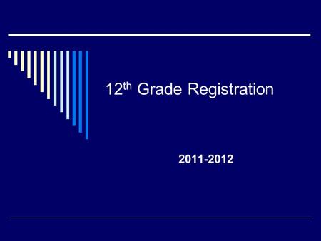 12 th Grade Registration 2011-2012. What to keep in mind when registering for classes  High school graduation requirements  Plans after high school.