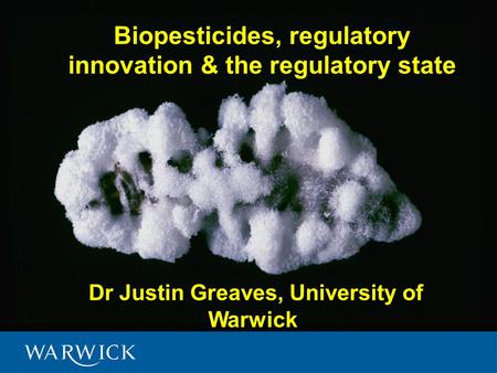 Biopesticides, regulatory innovation & the regulatory state