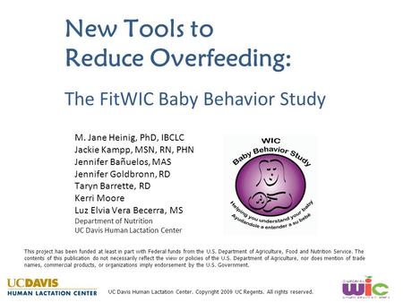 New Tools to Reduce Overfeeding:
