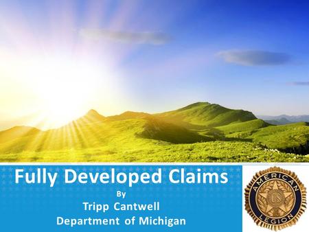 Objectives To describe The Fully Developed Claims (FDC) program