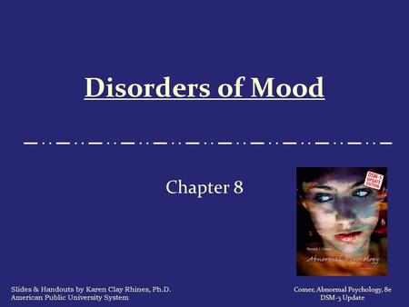 Disorders of Mood Chapter 8