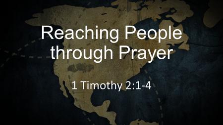 Reaching People through Prayer 1 Timothy 2:1-4. Spectrum of Involvement.