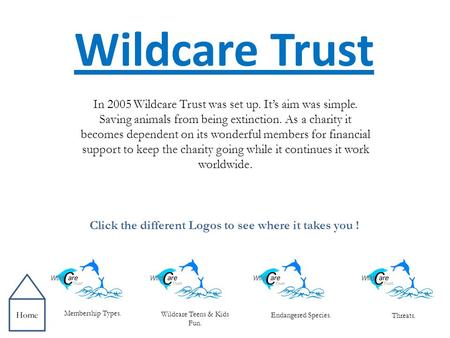Wildcare Trust In 2005 Wildcare Trust was set up. It’s aim was simple. Saving animals from being extinction. As a charity it becomes dependent on its wonderful.