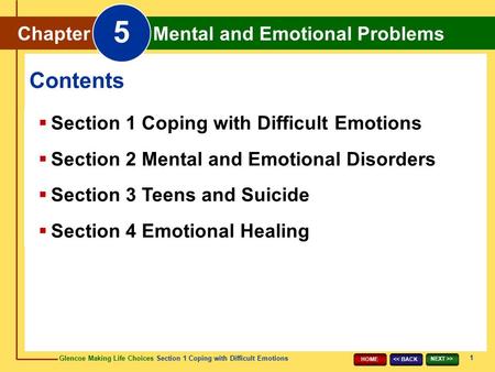 5 Contents Chapter Mental and Emotional Problems