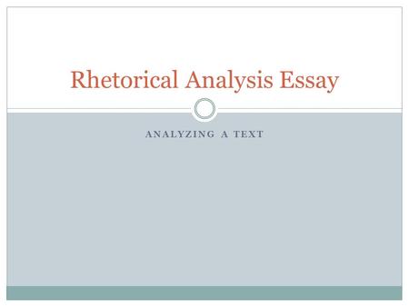 rhetorical analysis paper