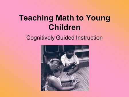 Teaching Math to Young Children