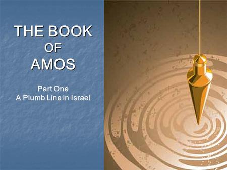 THE BOOK OFAMOS Part One A Plumb Line in Israel. As we walk, we must make the pledge that we shall always march ahead. We cannot turn back. There are.