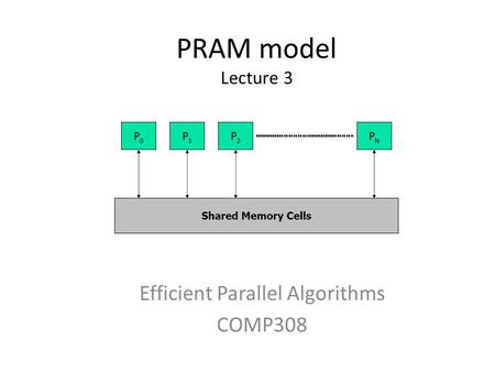 Efficient Parallel Algorithms COMP308