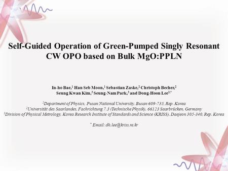 Self-Guided Operation of Green-Pumped Singly Resonant
