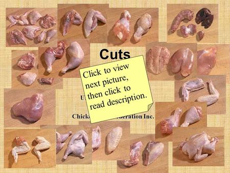 Cuts of Poultry Used with permission of Australian Chicken Meat Federation Inc. Used with permission of Australian Chicken Meat Federation Inc. Click to.