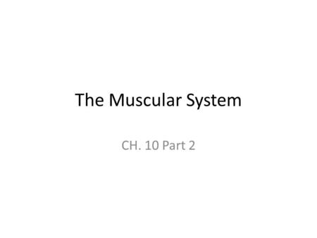 The Muscular System CH. 10 Part 2. Muscles of the Head and Face Important in facial expressions All but one innervated by CN VII (facial nerve) – Levator.